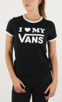 Čiernobiele dámske tričko I love my Vans