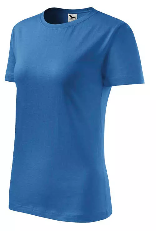 Modré jednofarebné bavlnené tričko