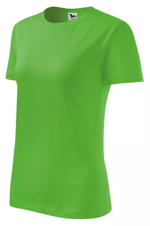 Zelené jednofarebné bavlnené tričko s krátkym rukávom