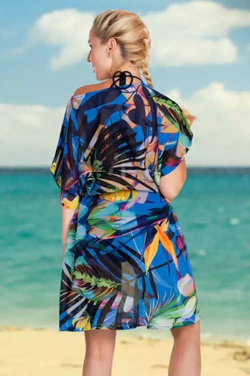 Vzdušné farebné plážové šaty